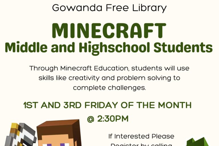 Minecraft-Middle and High school Students