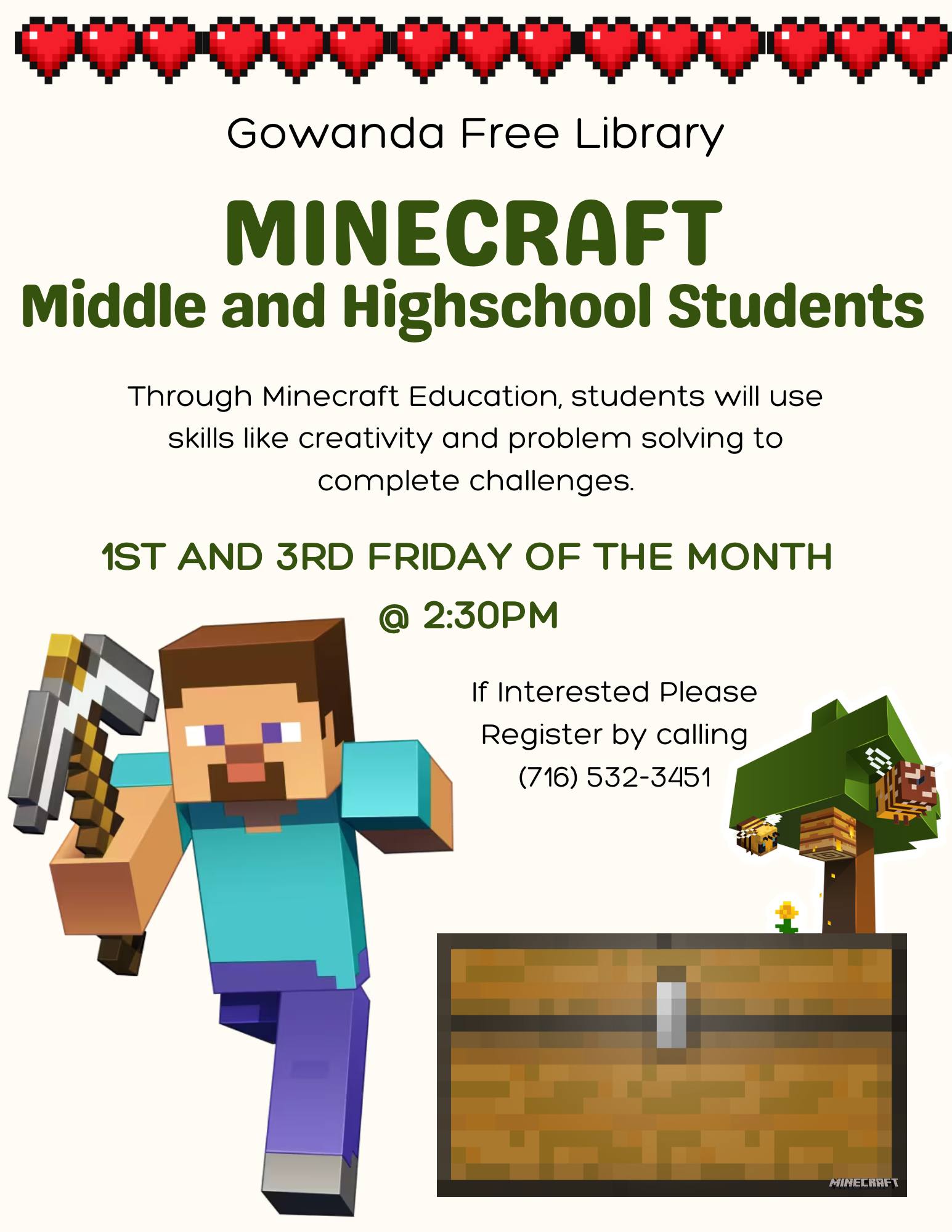 Minecraft-Middle and High school Students